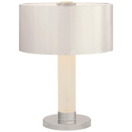 Светильник настольный_Barton SALE_Polished Nickel Shade_Polished Nickel and Etched Crystal_W40 H52 c