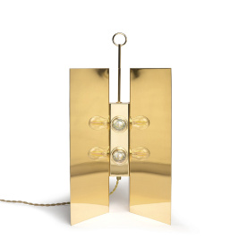 Светильник настольный_Claudia lamp 2 lights_polished brass