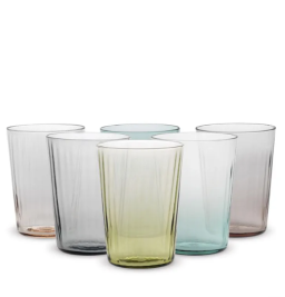 Стаканы, 6 шт._Plissé_350 ml h10,5 d7,6 см