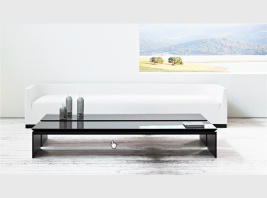 Стол кофейный_Canton_Black/Gloss_190x75x35 см