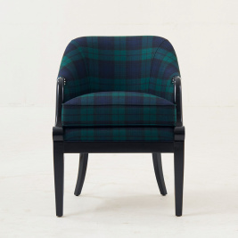 Кресло обеденное_Duchess_Blackwatch Flannel–Twilight/One Fifth Black_W64 D71 H86 см