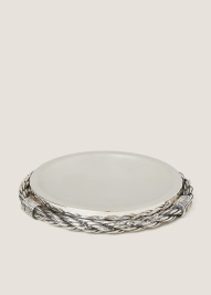 Поднос для канцелярских принадлежностей_Macomber SALE_Silver-plated_brass_⌀18см H2,5 см