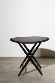 Стол складной_Piano Folding Table Round_Black Maple_Ø65 x h56 см