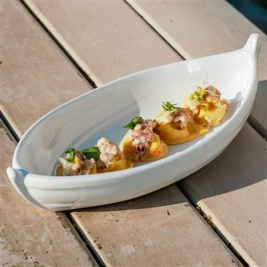 Блюдо_Boat Plate_White_Porcelain_45x23.5 cm