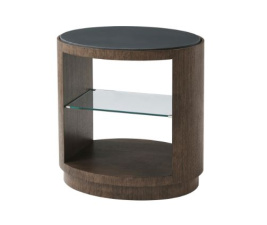 Стол приставной_Nevio Side Table_charteris_Oak Veneer, Marble, Glass_W61 D46 H60,3 см