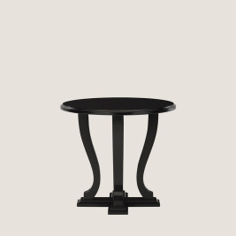 Стол приставной_Basalt Occasional Table_One Fifth Black_⌀76см H69 см