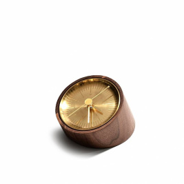 Часы настольные_Timeless_Brass/Walnut Wood