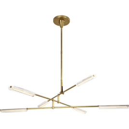 Люстра_Daley Six Light_Natural Brass_Large W140 H126 min Custom Height 21 cm