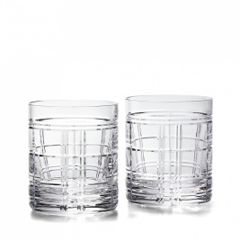 Бокалы для виски, 2 шт._Hudson Plaid SALE_lead-free crystal glass