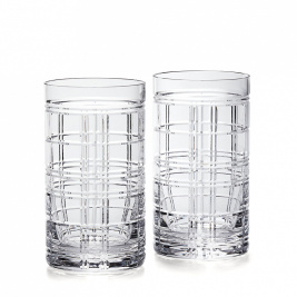 Стаканы для воды, 2 шт._Hudson Plaid SALE_Crystal glass_Highball