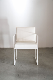 Стул_Mansion_White leather + white Stell_53x55xh81 см