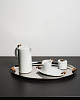 Чайный набор_Wyatt_Ceramic/Leather/Metal_с металлическим подносом_5 предметов