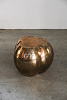 Стол приставной_B.G.B._Polished Bronze_орех / бронза_d35xh47 см