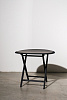 Стол складной_Piano Folding Table Round_Black Maple_Ø65 x h56 см