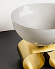 Чаша_Parure I_Выдувное стекло, латунь_grey_Ø 25 x H 22 см