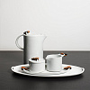 Чайный набор_Wyatt SALE_Ceramic/Leather_с белыми подносами_5 предметов