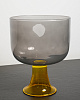 Чаша_Cuppino_Grey-Yellow Стекло_d15,5 h20 см